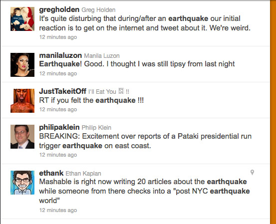 D.C. Earthquake Tweets