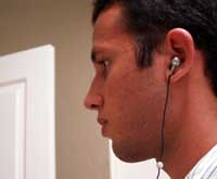 iMetal iPhone Headset in Ear