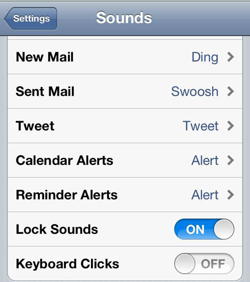 Turn off iPhone keyboard click sound