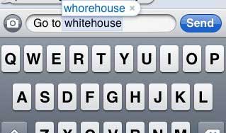 iPhone white house to whorehouse