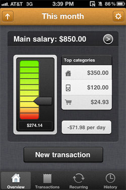 MoneyBook for iPhone