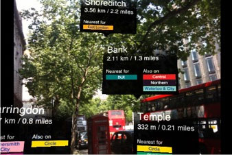 Nearest Tube augmented reality iPhone app