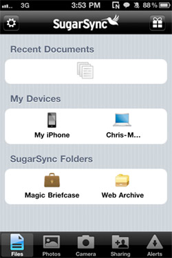SugarSync iPhone