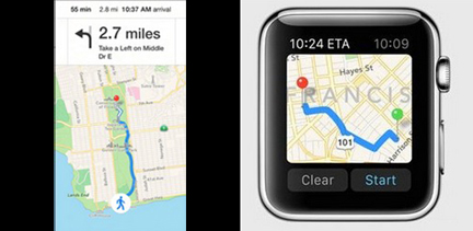Apple Watch Maps App